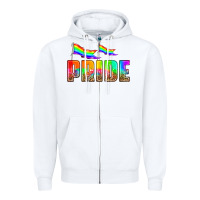 White pride Zipper Hoodie - HRA Design Shop