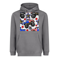 Storm usa monster truck seamless pattern Heavyweight Hoodie - BundleAndBundleShop