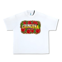 White chingona Urban Heavy Tee - Zillion Design Studio