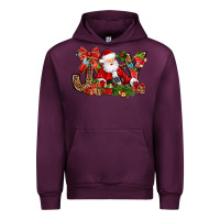Mauve Wine joy christmas with santa bbs Urban Hoodie - BundleAndBundleShop