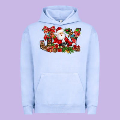 Joy Christmas With Santa Bbs Urban Hoodie Designed By Bundleandbundleshop
