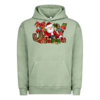 Pigment Oil Green joy christmas with santa bbs Urban Hoodie - BundleAndBundleShop