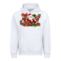 White joy christmas with santa bbs Urban Hoodie - BundleAndBundleShop