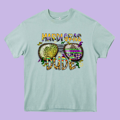 Mardi Gras Dude Heavy Core Tee Designed By Sublimationcraftshop