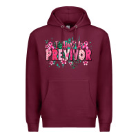 Burgundy i am a previvor Premium Hoodie - NancyCooperArtShop