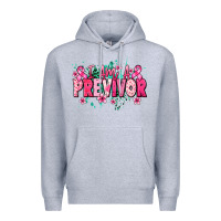 Heather Grey i am a previvor Premium Hoodie - NancyCooperArtShop