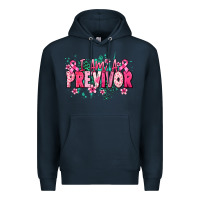 Navy i am a previvor Premium Hoodie - NancyCooperArtShop
