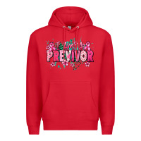 Red i am a previvor Premium Hoodie - NancyCooperArtShop