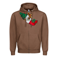 Chestnut mexico Zipper Hoodie - CowhideDigitalArt