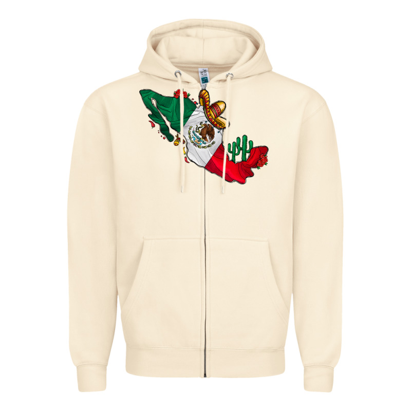 Mexico Zipper Hoodie by CowhideDigitalArt | Teevron