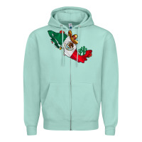 Seafoam mexico Zipper Hoodie - CowhideDigitalArt
