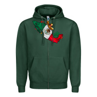 Sports Green mexico Zipper Hoodie - CowhideDigitalArt