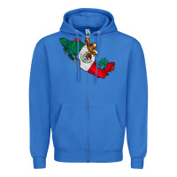 True Royal mexico Zipper Hoodie - CowhideDigitalArt