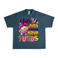 Midnight Navy girls just wanna have  funds Urban Heavy Tee - texasbilliewilder