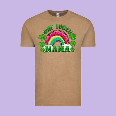 Vintage Tee st patricks day one lucky mama