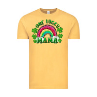 Vintage Mustard st patricks day one lucky mama Vintage Tee - RanaPortraitStore