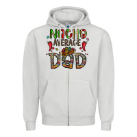 Dove Grey nacho average dad Zipper Hoodie - CowhideDigitalArt