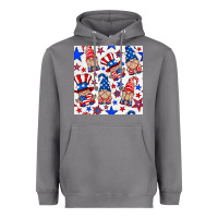 Storm 4th of july patriotic gnome seamless pattern Heavyweight Hoodie - BundleAndBundleShop