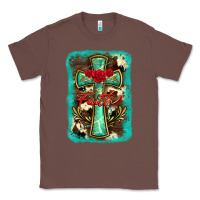 Chestnut cross faith background Classic Tee - BarkalooDesign