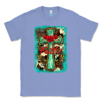 Colony Blue cross faith background Classic Tee - BarkalooDesign