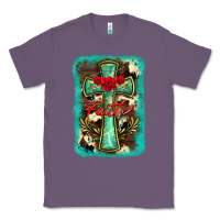 Lavender cross faith background Classic Tee - BarkalooDesign