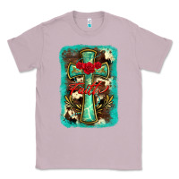 Lilac cross faith background Classic Tee - BarkalooDesign