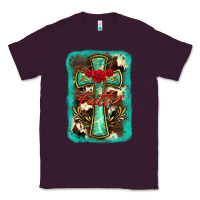 Plum cross faith background Classic Tee - BarkalooDesign