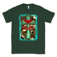 Sports Green cross faith background Classic Tee - BarkalooDesign