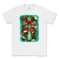 White cross faith background Classic Tee - BarkalooDesign