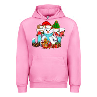 Fuchsia Pink joy christmas with snowman bbs Urban Hoodie - BundleAndBundleShop