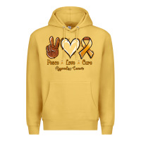 Antique Gold Peace love cure Appendix Cancer Premium Hoodie - NancyCooperArtShop