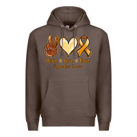 Coffee Peace love cure Appendix Cancer Premium Hoodie - NancyCooperArtShop