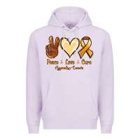 Lilac Peace love cure Appendix Cancer Premium Hoodie - NancyCooperArtShop