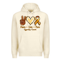 Sandshell Peace love cure Appendix Cancer Premium Hoodie - NancyCooperArtShop