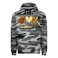Slate Camo Peace love cure Appendix Cancer Premium Hoodie - NancyCooperArtShop