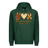 Sports Green Peace love cure Appendix Cancer Premium Hoodie - NancyCooperArtShop