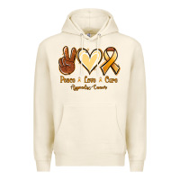 Tofu Peace love cure Appendix Cancer Premium Hoodie - NancyCooperArtShop