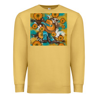 Antique Gold sunflowers and cowboy boots with cowhide and glitter tumbler Premium Sweatshirt - Artiststas