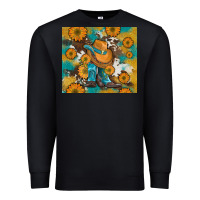 Black sunflowers and cowboy boots with cowhide and glitter tumbler Premium Sweatshirt - Artiststas