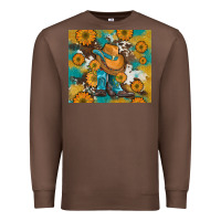 Chestnut sunflowers and cowboy boots with cowhide and glitter tumbler Premium Sweatshirt - Artiststas