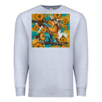 Heather Grey sunflowers and cowboy boots with cowhide and glitter tumbler Premium Sweatshirt - Artiststas