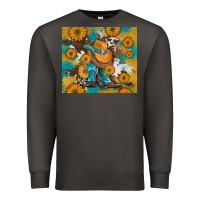 Smoke sunflowers and cowboy boots with cowhide and glitter tumbler Premium Sweatshirt - Artiststas