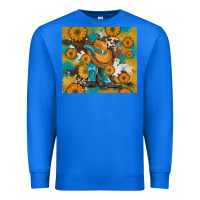 True Royal sunflowers and cowboy boots with cowhide and glitter tumbler Premium Sweatshirt - Artiststas