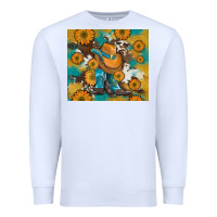 White sunflowers and cowboy boots with cowhide and glitter tumbler Premium Sweatshirt - Artiststas