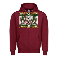 Burgundy soccer gnome Zipper Hoodie - HRA Design Shop