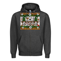 Charcoal Heather soccer gnome Zipper Hoodie - HRA Design Shop