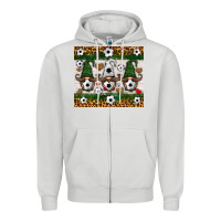 Dove Grey soccer gnome Zipper Hoodie - HRA Design Shop