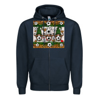 Navy soccer gnome Zipper Hoodie - HRA Design Shop