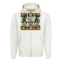 Oatmeal Heather soccer gnome Zipper Hoodie - HRA Design Shop