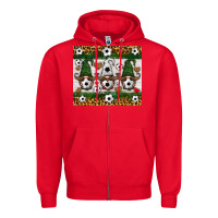Red soccer gnome Zipper Hoodie - HRA Design Shop